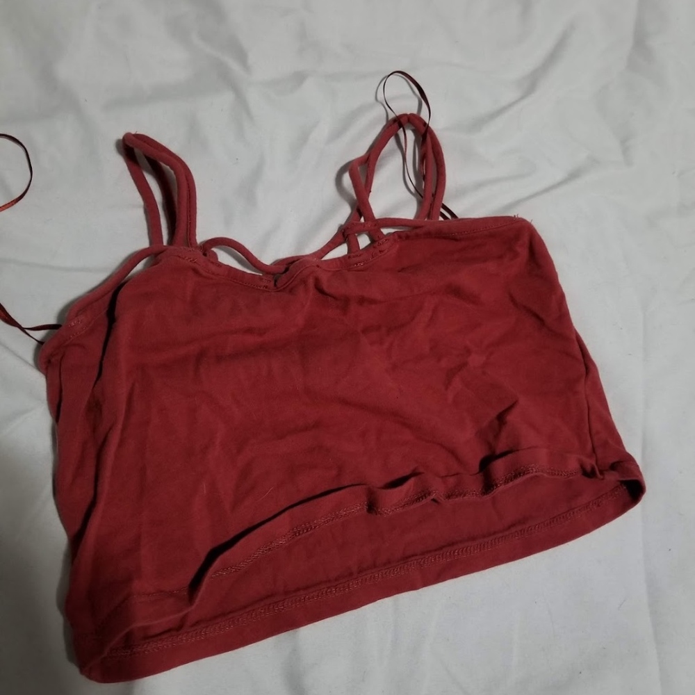 Burnt Sienna Strappy Crop top size M